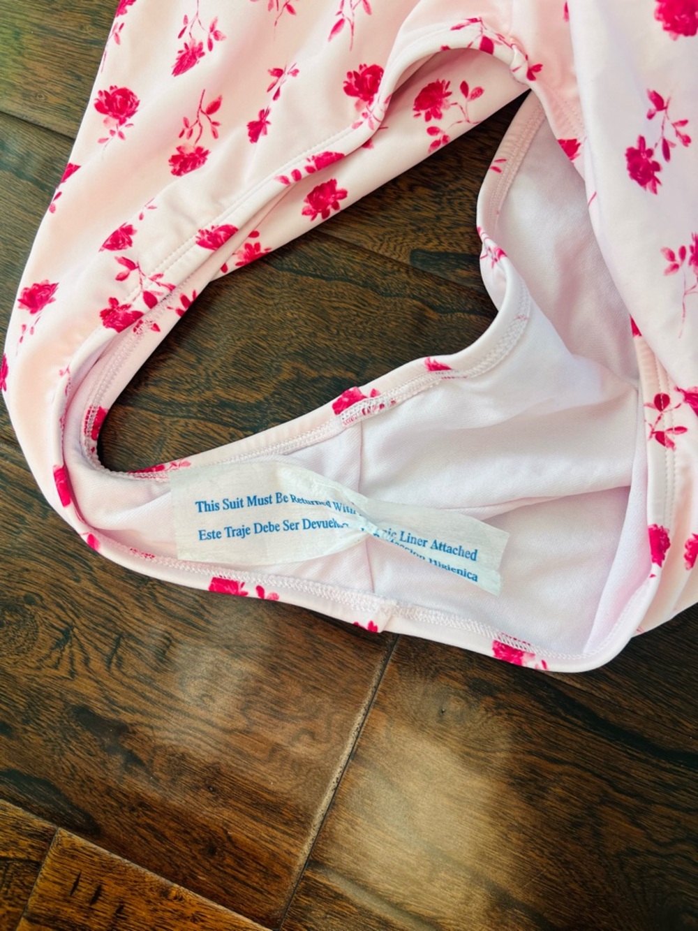 Shade & Shore Pink Floral Halter One-Piece Swimsuit - Picture 4 of 4